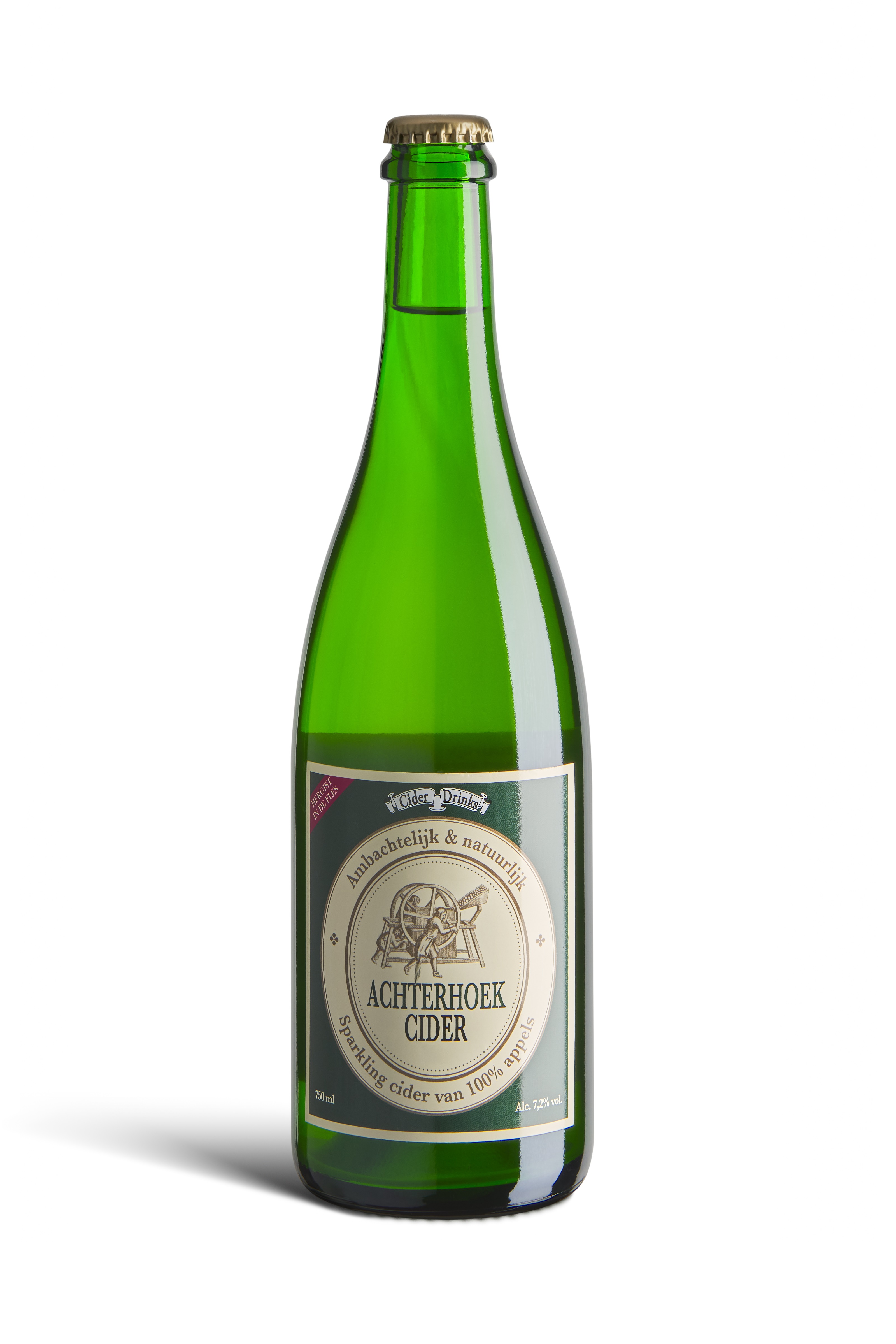 Achterhoek Cider 0,75 ltr. - Achterhoek cider 750 ml tbv papieren print met schaduwwerking - 982381